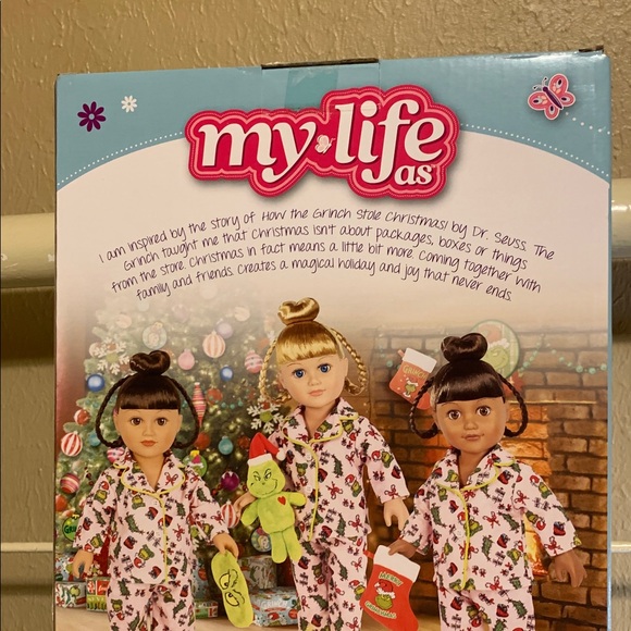 My Life As Grinch Blond Doll with Pink Pajamas - Picture 5 of 6